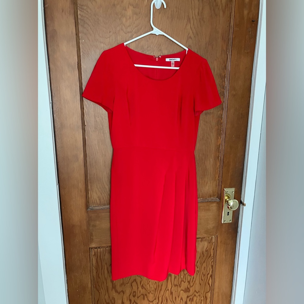 DKNYC Red Midi Dress